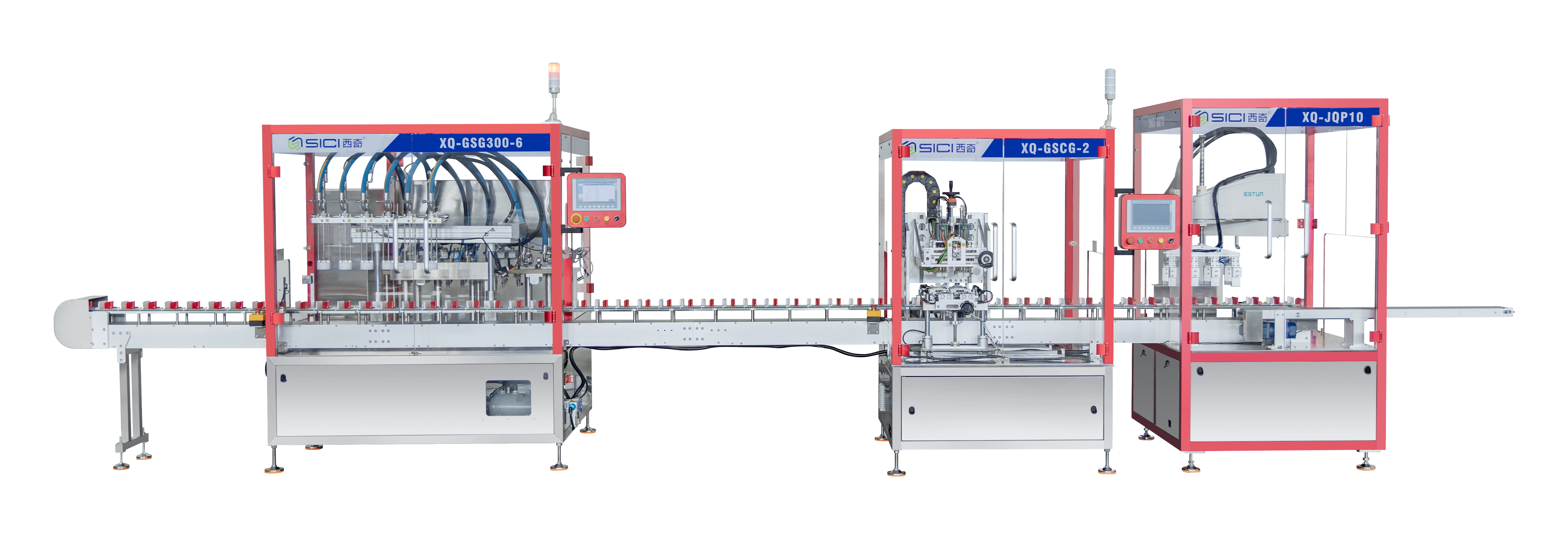 Fully automatic cosmetic filling and capping machine